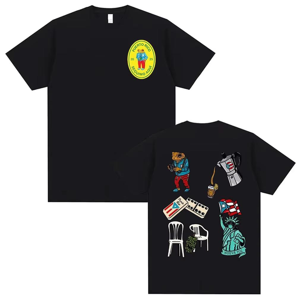 

Rapper Bad Bunny Album Tour Tshirt Debi Tirar Mas Fotos DTMF T Shirts Men Women Retro Hip Hop Oversized Male Cotton TShirt Tops S