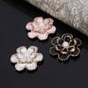 Engood 100Pcs 20mm Pearl  Rhinestone Buttons Sewing Trim & Embellishments Craft Buckles DIY Hair Accessories Wedding Decoration