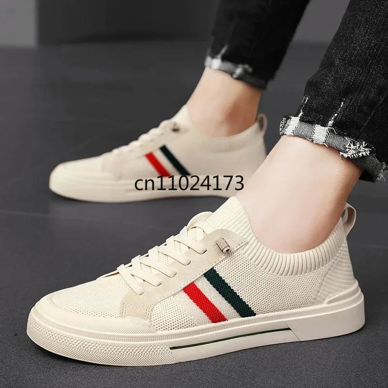 2026 Breathable Men's Shoes Mesh Board Shoes Soft Soled Casual Sports Shoes Youth Trend Sneakers Slip-on Canvas Shoe