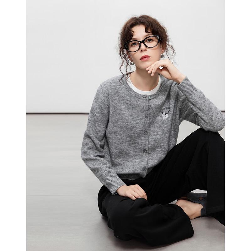 Demana Cream Knit Embroidered Sweater M