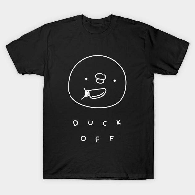 Men Black Print T-shirt Classic Duck Off - Black No-Cut Transfer Paper Print Cotton Tshirt M
