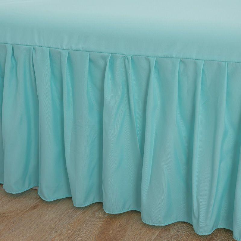 Solid Color Bed Skirt Full Package Anti Slip Bed Cover with Elastic All Season Dustproof Mattress Protector Non-Slip Bedding Set for Queen/King Size