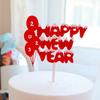 10 STUKS Gelukkig Nieuwjaar Taarttopper Acryl Cupcaketopper Kerst Dessert Insteek Voedselprikkers voor Nieuwjaar Afstudeerfeest Benodigdheden Bedankjes