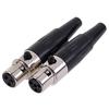 1Pc Mini XLR 3 4 Pin Female Plug Small XLR Audio Microphone Connector for MIC
