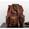 Women's Genuine Brown Leather Backpack Hand-Crafted Travel Rucksack Shoulder Bag