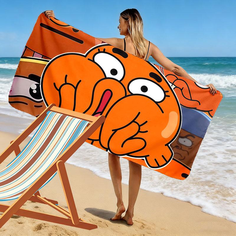 Darwin Watterson Print Beach Towel, Large Soft Quick Dry Towel for Beach Camping Swimming