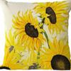 Plant and Flower Pillowcase American Pastoral Linen Pillowcase Cushion Cover Home Sofa Car