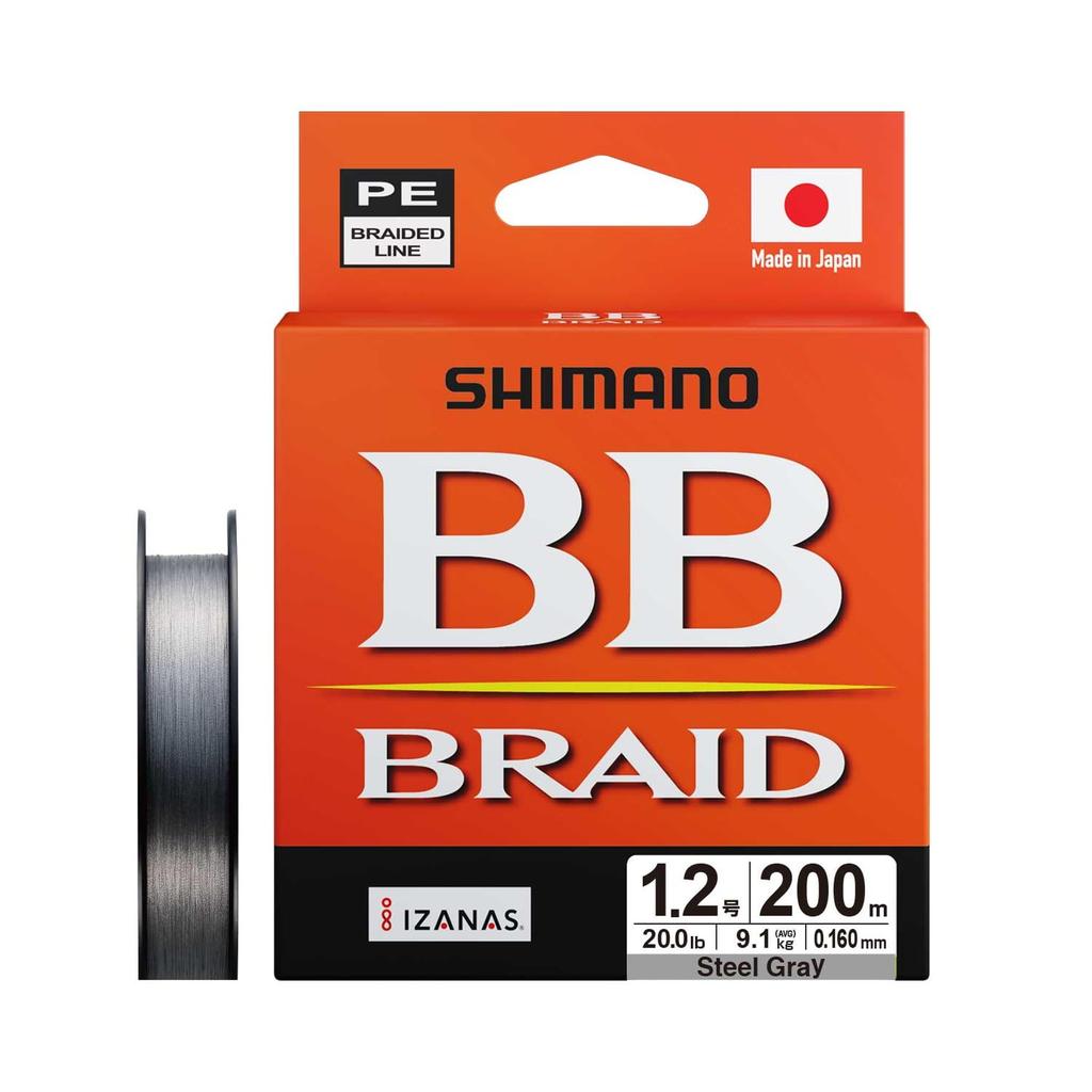 Shimano BB Braid PE Line 200m Steel Gray LD-M64Y 1.2