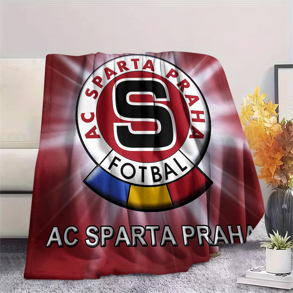 AC Sparta Praha Print Flannel Blanket, High quality Comfortable for All Seasons, Home Decor, Warmth and Comfort, Perfect for Christmas Gifts