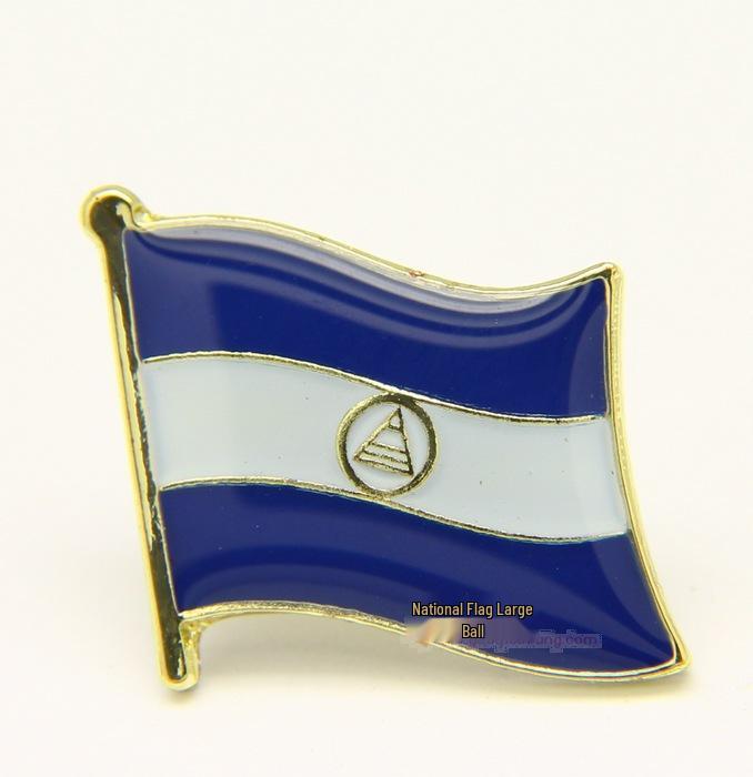 World Flags Enamel Lapel Pin - UK & US Iron Brooch with Drip Glue and Baking Paint Finish.