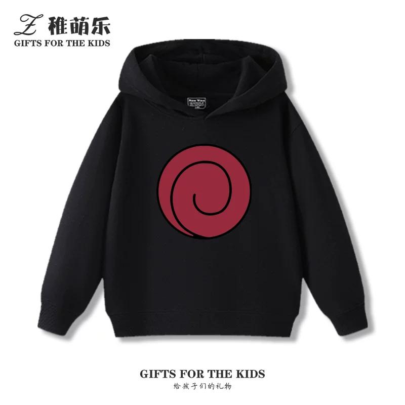 Sudadera con capucha infantil con estampado divertido de Naruto Uzumaki, sudadera informal de otoño/invierno para niños y niñas.