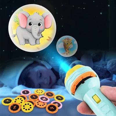 Flashlight Projector Torch Lamp Toy Baby Sleeping Story Book Early Education Toy for Kid Holiday Birthday Xmas Gift
