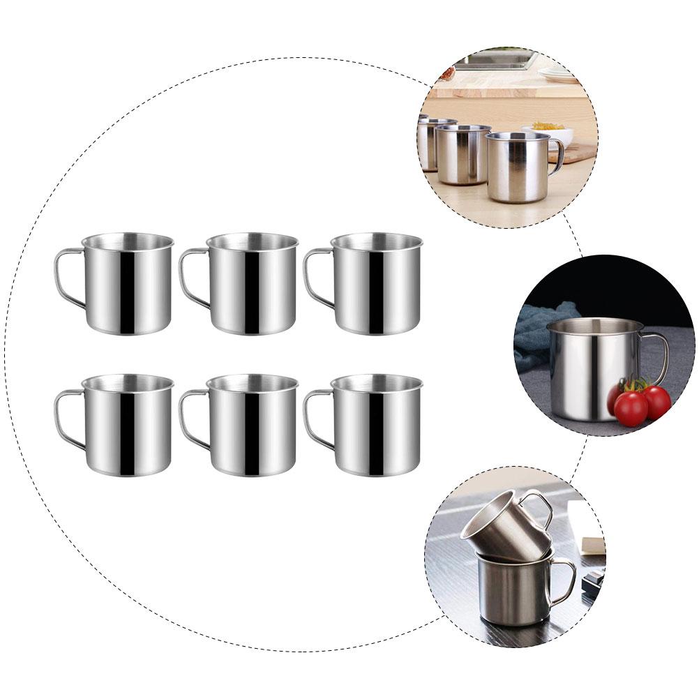 6 Pcs Children's Stainless Steel Water Cup Cups for Kids Espresso Outdoor Campfire Mugs