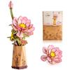 Rolife Wooden Flower 3D Puzzle - Blue Hydrangea/Lotus DIY Artificial Flower Model Building Craft Kit for Home Decor Holiday Gift for Lovers Girls(TW14