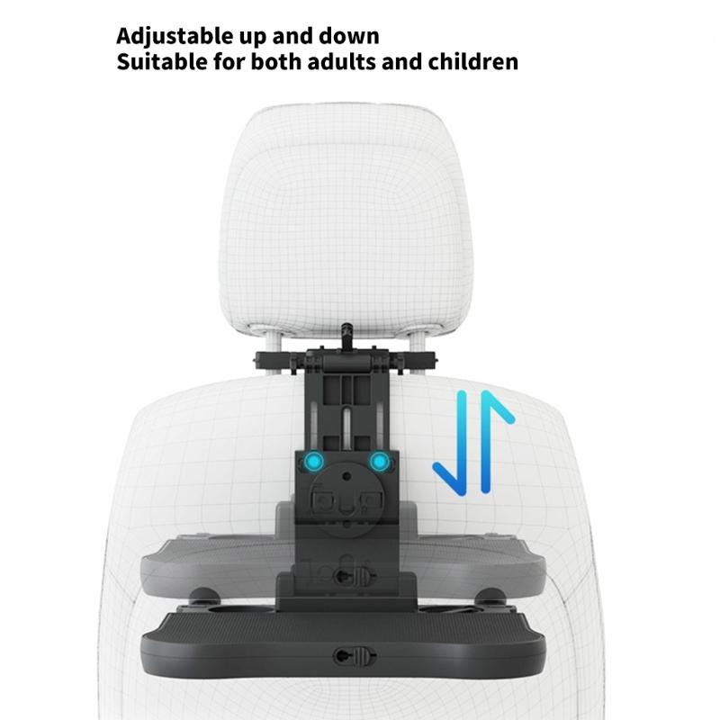 Adjustable Car Desk with Not Slip Surfaces & Storage Drawer Multiple Use Back Seat Organizers Simple Installs for Long Trip