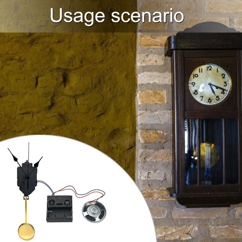 Mechanizm Kwarcowy Zegar Wahadłowy DIY Zestawy Naprawcze Zamienne z Melodiami Kurantami Pudełko Klakson Akcesoria