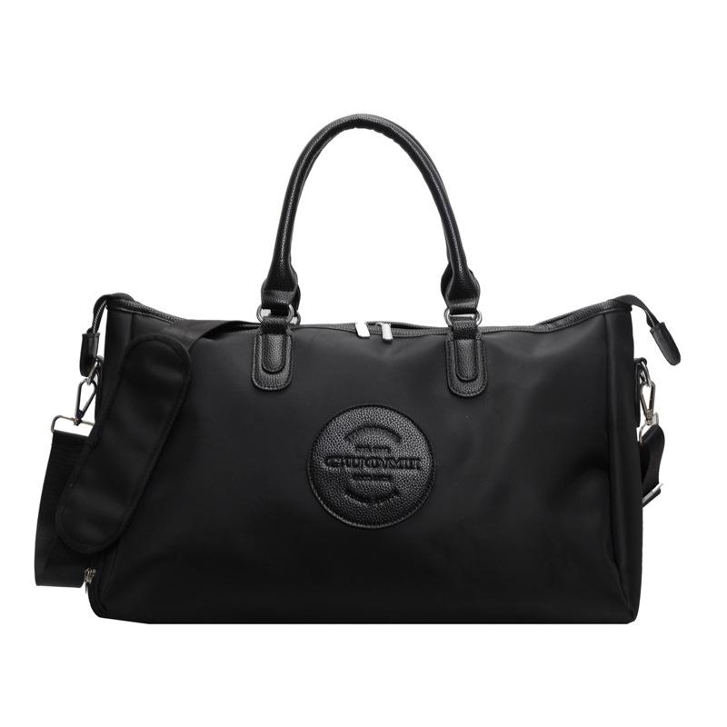 

Large Capacity Handbag Travel Bag Solid Color Unisex Outdoor Travel Backpack Minimalist Sports Dry Wet Separation Gym Bag чорний