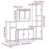 VidaXL Bathroom Furniture Set 4 Pcs Sonoma Oak, Bathroom Cabinet, Toilet Storage Cabinet, 3301221