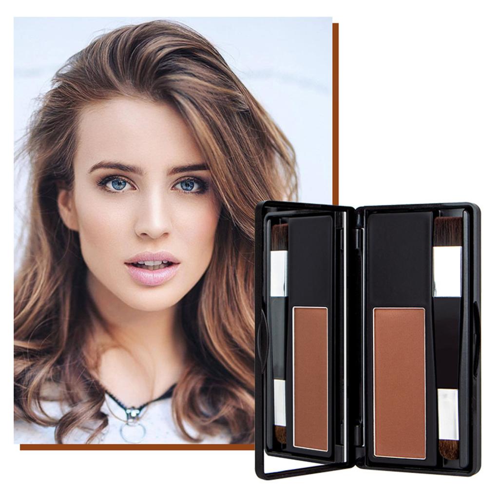 8G Hairline Cream with Mirror Brush Waterproof Sweat-proof Root Touch Up Hair Powder Men Women Instantly Thin Hair Eyebrow Beard Line