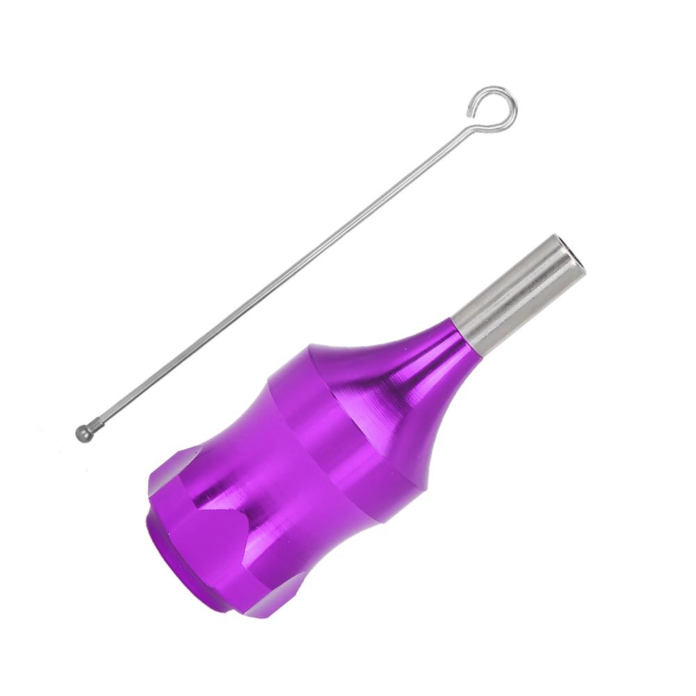 28mm Tattoo Machine Grip Aluminum Alloy Cartridge Needles Tattoo Grip Tattoo SuppliesPurple