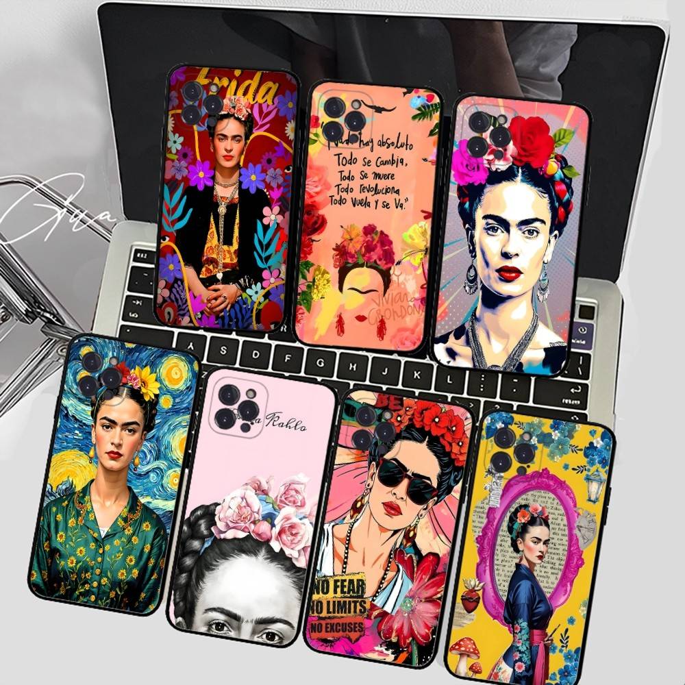 F-Frida K-Kahlo Art Fit For IPhone 16 15 Promax Phone Case IPhone 14 11 12 High End 13 Pro Silicone
