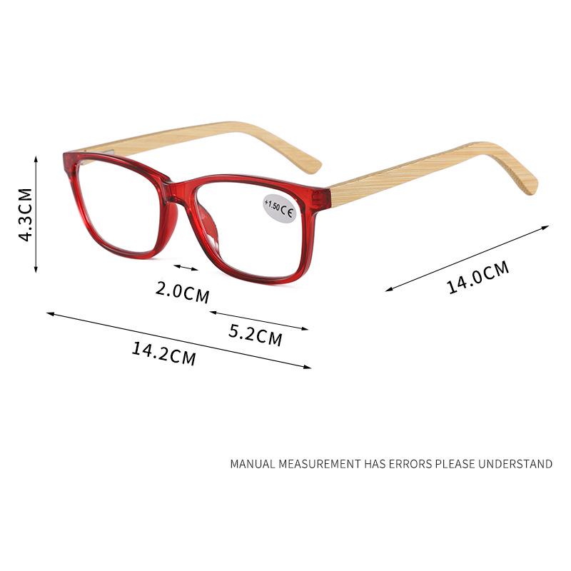 Bamboo Feet Stylish Unisex HD Anti-Radiation Full Frame Spring-Leg Reading Glasses