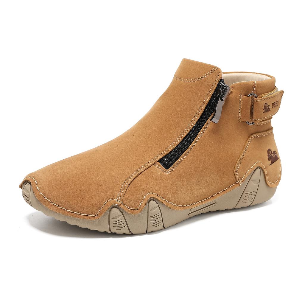 New 2025 Popular Hand-stitched Women's Shoes Autumn and Winter Flat-soled Single Shoes Casual Shoes