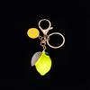 Delicious Fruit Rhinestone Lemon Keychain Ornaments For Men And Women Wallet Bag Party Pendant Jewelry Ldeal Gift For Friends