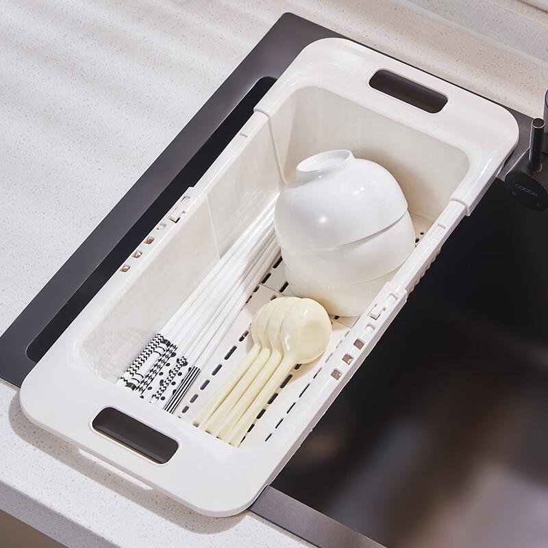 Retractable Double-Layer Kitchen Sink Drain Basket