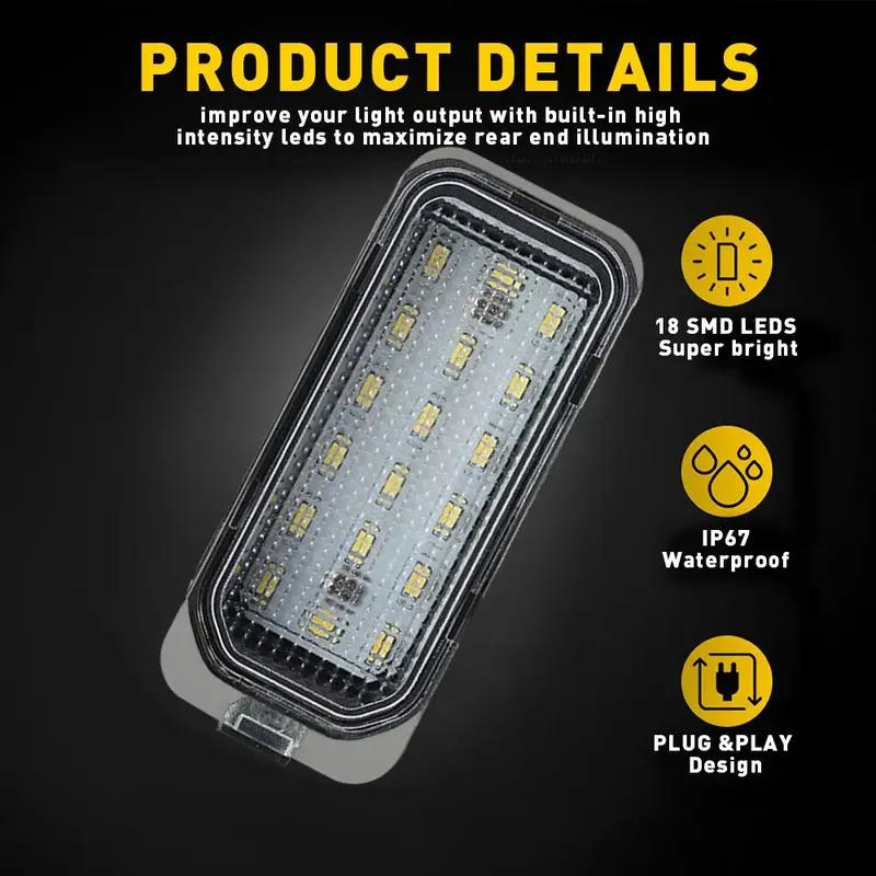 2PCS LED Number License Plate Light for Ford FOCUS MK II FIESTA MK VII MONDEO MK IV KUGA S-MAX 2008 2009 2010 2011 2012-