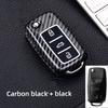 Abs Carbon Car Key Case Cover For Volkswagen Vw Polo Golf Passat Tiguan Beetle Caddy T5 Up Eos Skoda Octavia Seat Leon Altea