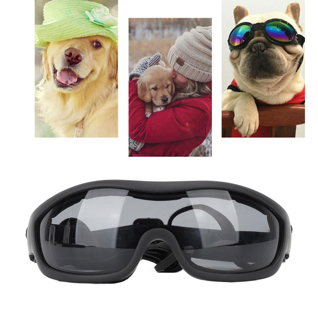 Dog Sunglasses Goggles UV Wind Dust Protection Pet Glasses Eye Wear with Adjustable Strap for Dog Cat Gray
