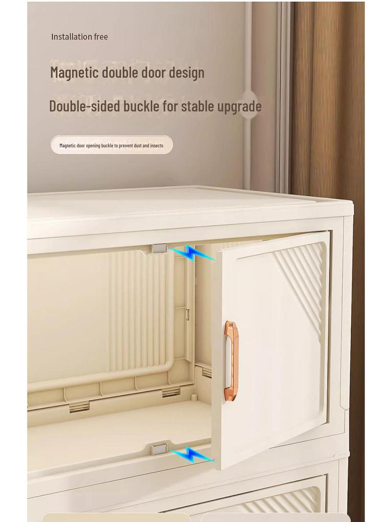 Foldable Storage Cabinet for Home: Snack, Toy, and Clothes Organizer