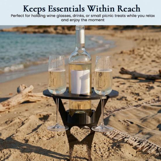 Outdoor Wine Glass Rack Portable Compact with Ground Stake Easy To Assemble Rack for Outdoor Activities