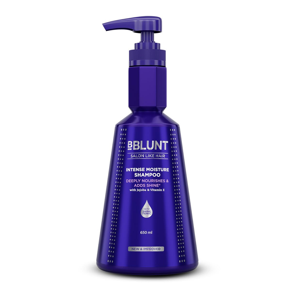 BBLUNT Intense Moisture Shampoo For Dry Frizzy Hair Hydrating Shine Enhancing Formula Unisex 650 Ml Daily Use Care