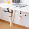 Adjustable Desk Edge Backpack Hanger Carbon Steel Under-desk Headphone Rack  Student Use