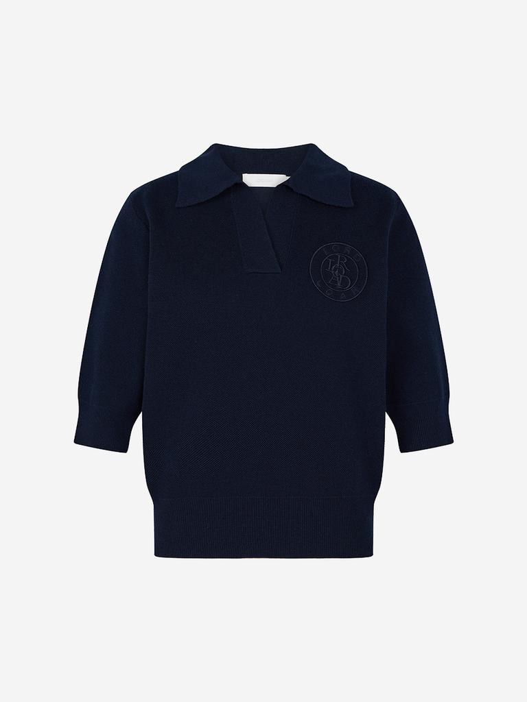 LORDLOAR Signature Collar Knit Navy