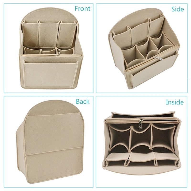 Large Capacity Felt Bag Insert Liner Soft Durable Portable Travel Organizer for Shoulder Handbag Tote Purse Daily Use