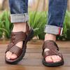 Men's 2023 Dual-Purpose Leather Sandals: Casual Beach Shoes for Summer