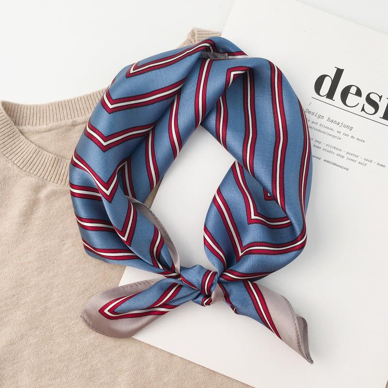 Silk Square Scarf Women 53x53cm Lightweight Pure Mulberry Neck Classic British Style Accessory