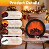 LED Fireplace Lamp Realistic Flame Effect Vintage Style USB Powered Light for Indoor Room Christmas Halloween Decoration