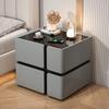 Comodino Smart di Lusso: Design Italiano Moderno Minimalista, Armadietto Multifunzionale per Camera da Letto