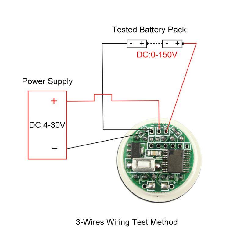 Round Battery Voltage Meter Lithium Lead-acid Tester Volt Gauge Voltage Gauge Meter for Most Batteries