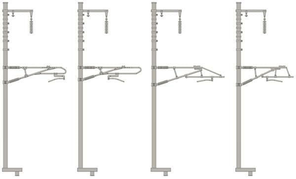TOMIX N gauge overhead line Shinkansen 3280 single-track poles, type, 24-piece set, (diorama supplies)