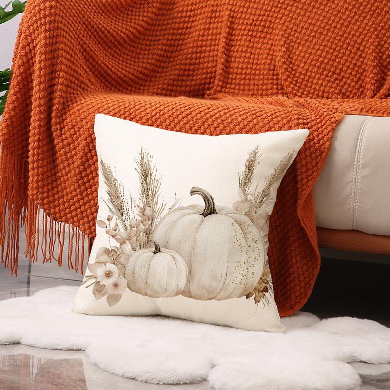 

New Thanksgiving Pumpkin Pillow, Autumn Harvest Decorative Pillow, Simple and Versatile Living Room Sofa Pillow Cover 45 * 45Cm (single pillowcase)