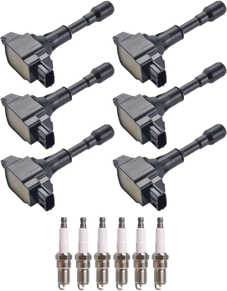 6pcs Ignition Coils + 6pcs Iridium Spark Plugs For INFINITI EX37 G37 Q50 Nissan 370Z UF617