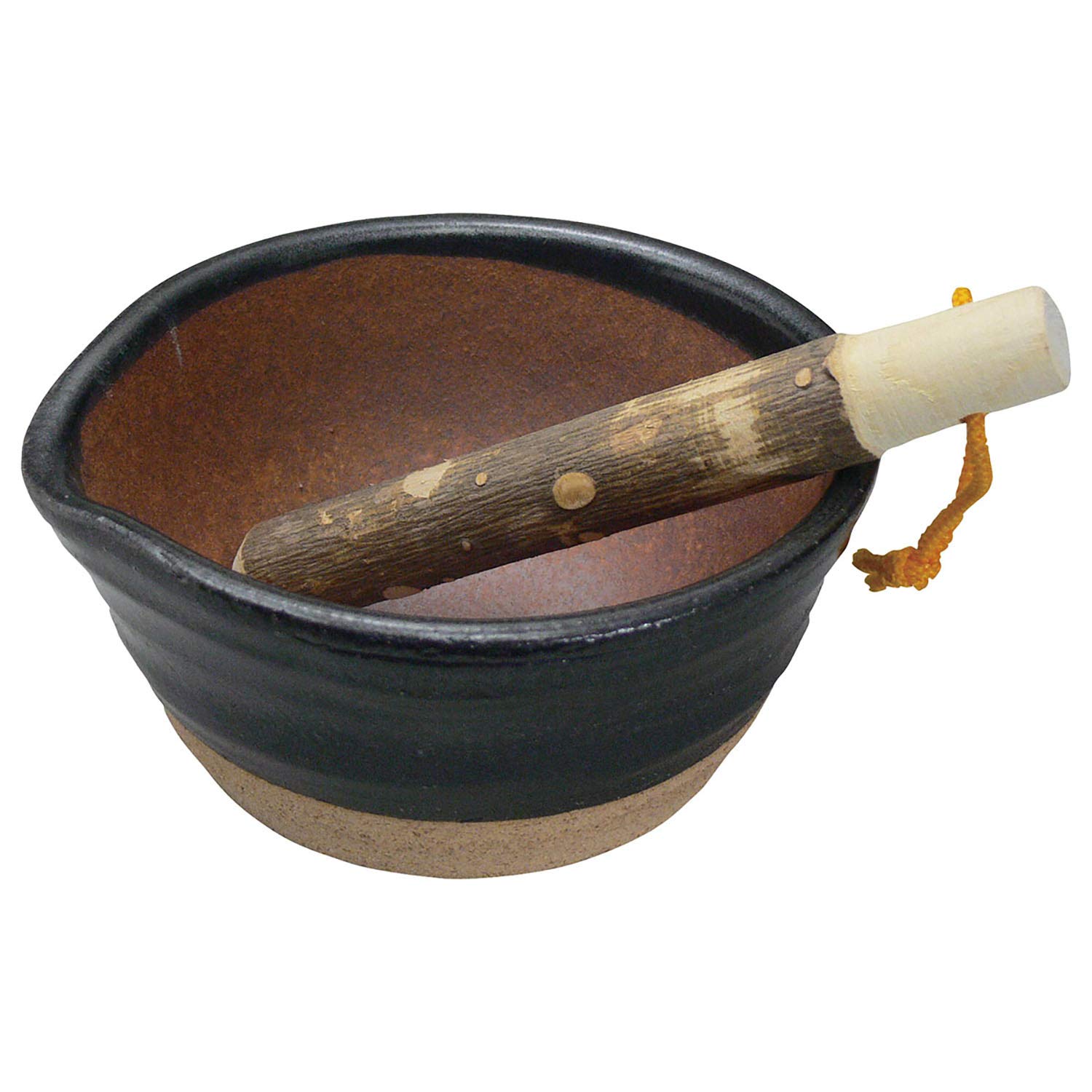 

Suzuki Kitchen Studio Panda Shokudo Combless Mortar and Pestle, Black, 9100-0100