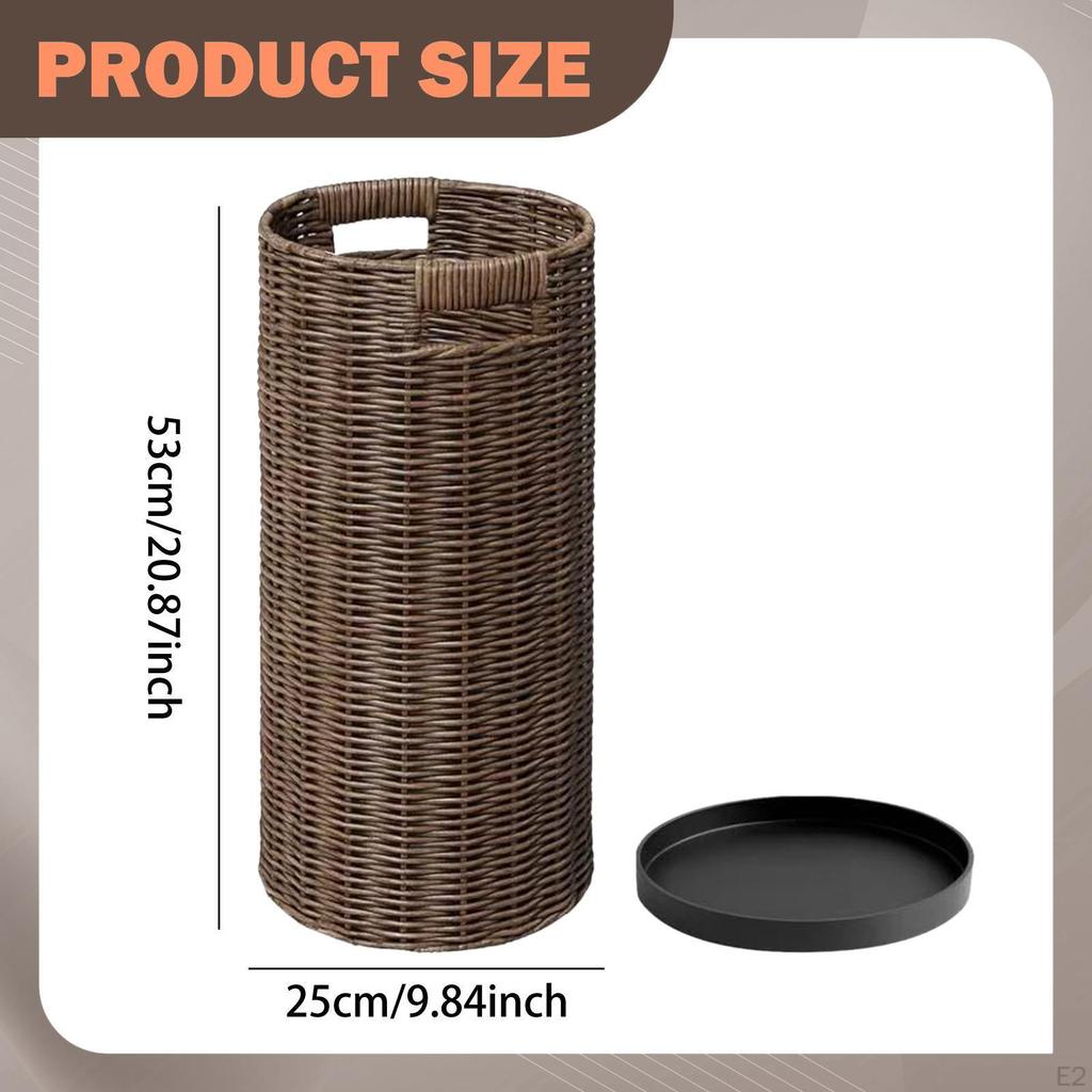 Umbrella Stand Storage Basket Decorative Floor Standing Stable Rack Organizer for Doorway Home Use