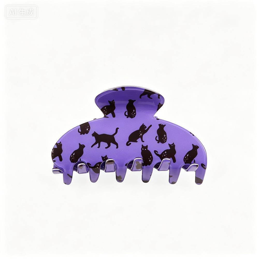 Spider Pumpki Hair Clip PVC Acrylic Ghost Hairpin Large Shark Clip Festive Gathering