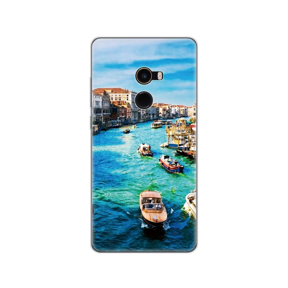 Soft Case for Xiaomi Mix 2 Silicon Case for Xiaomi Mi Mix 2 Mix2 Back Cover Protective Printing Transparent Coque